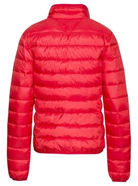 Cazadora Tommy Jeans Padded Light Rojo Mujer