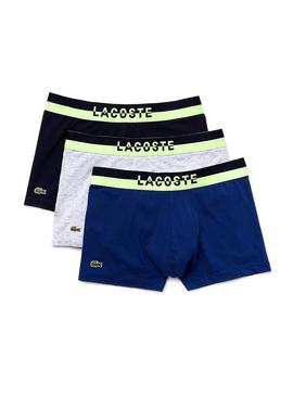 Pack 3 Boxers Lacoste Lisos W08 Para Hombre