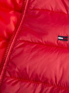 Cazadora Tommy Jeans Padded Light Rojo Mujer
