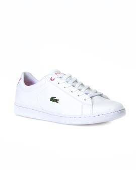 Zapatillas Lacoste Carnaby Evo Blanco Rosa Niña