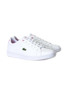 Zapatillas Lacoste Carnaby Evo Blanco Rosa Niña