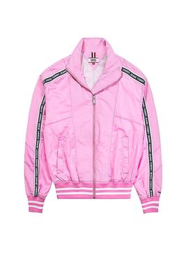 Bomber Tommy Jeans Tape Rosa Mujer