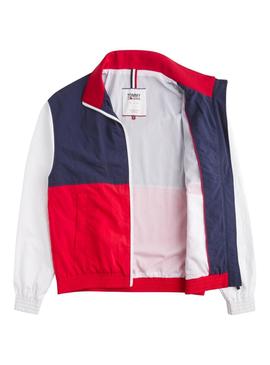 Cazadora Tommy Jeans Color Block Mujer