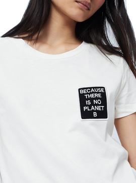 Camiseta Ecoalf Belen Patch Blanco Para Mujer