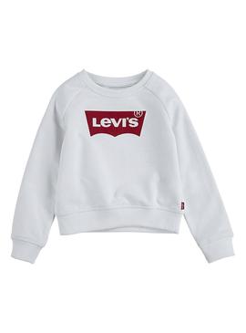 Sudadera Levis Item Logo Blanco Para Niña 