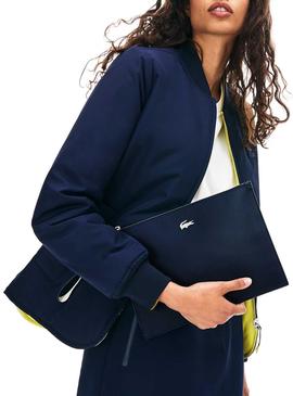 Bolso Lacoste Marino De Mano Para Mujer