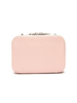 Bolso Lacoste Croco Rosa Para Mujer