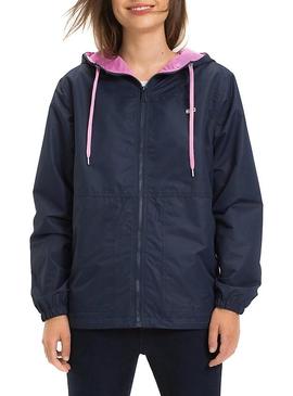 Chubasquero Tommy Jeans Regular Marino Mujer