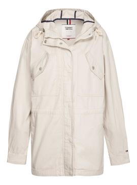 Cazadora Tommy Jeans Essential Hooded Stone