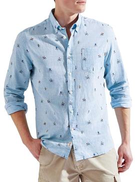Camisa Hackett Surf Azul para Hombre