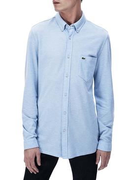 Camisa Lacoste Slim Fit Azul Para Hombre