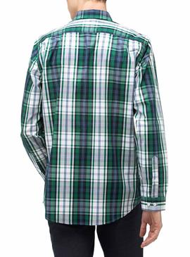 Camisa Lacoste Cuadros Verde Para Hombre