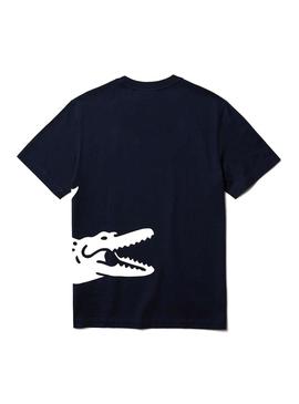 Camiseta Lacoste Cocodrilo Oversized Marino Hombre