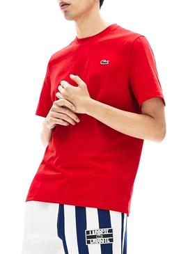 Camiseta Lacoste Live Paris Rojo Para Hombre