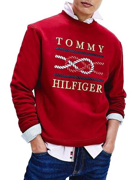 TOMMY HILFIGER DM0DM15688XNL Sudaderas Manga larga Sin capucha Hombre Rojo