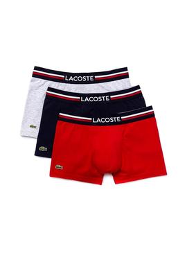 Pack 3 boxers Lacoste Lisos Iconic Hombre