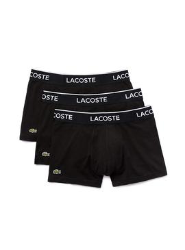 Pack 3 Boxers Lacoste Casual Negro Para Hombre