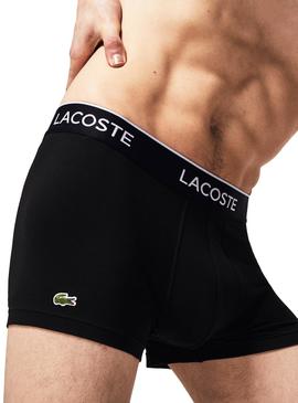 Pack 3 Boxers Lacoste Casual Negro Para Hombre