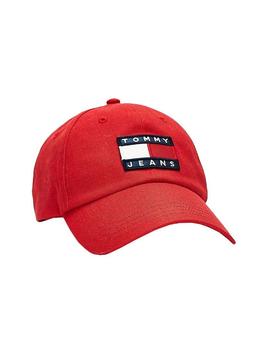 Gorra Tommy Jeans Heritage Rojo Para Hombre