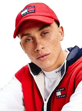 Gorra Tommy Jeans Heritage Rojo Para Hombre