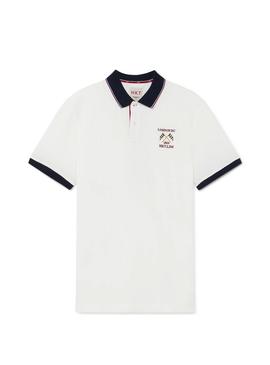 Polo Hackett London Blanco para hombre