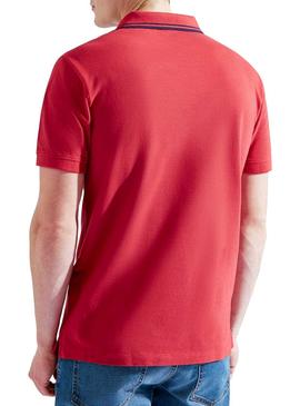 Polo Hackett Contrast Rojo para Hombre