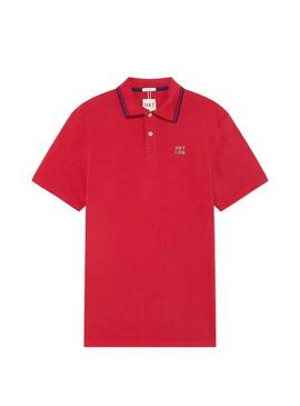 Polo Hackett Contrast Rojo para Hombre