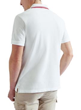 Polo Hackett Contrast Blanco para Hombre