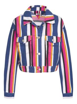 Cazadora Vaquera Tommy Jeans Stripe Multi Mujer