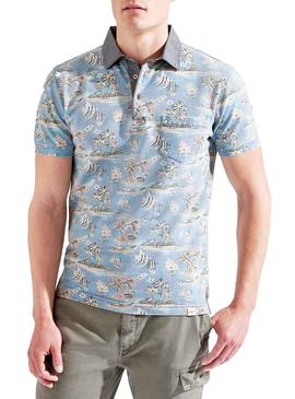 Polo Hackett Beach Azul Hombre