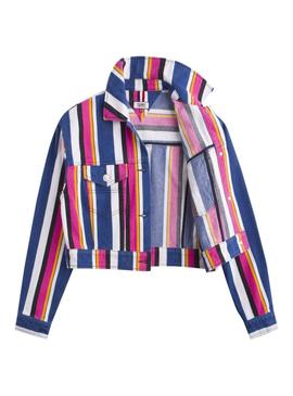 Cazadora Vaquera Tommy Jeans Stripe Multi Mujer