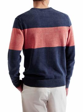 Jersey Hackett Block Stripe Azul para Hombre