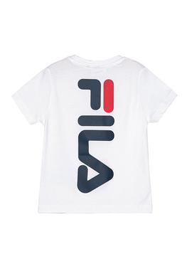 Camiseta Fila Tarlo Blanco Para Niño y Niña