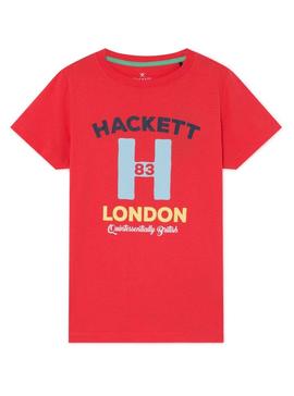 Camiseta Hackett Logo H Rojo Para Niño
