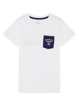 Camiseta Hackett Pocket Blanco Para Niño