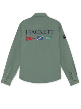 Camisa Hackett Militar Verde Para Niño