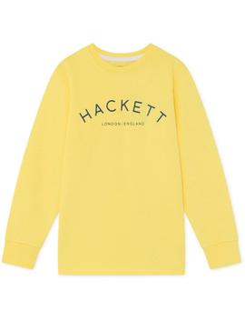 Sudadera Hackett Logo Amarillo Para Niño