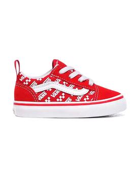 Zapatillas Vans TD Old Skool Rojo Niño y Niña