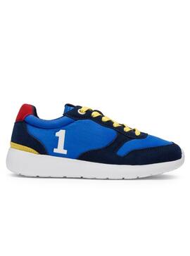 Zapatillas Hackett Trainer Azul Para Niño