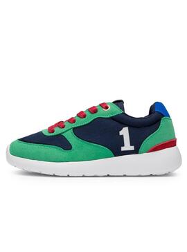 Zapatillas Hackett Trainer Verde Para Niño