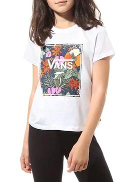 Camiseta Vans Tropic Blanco Para Niña