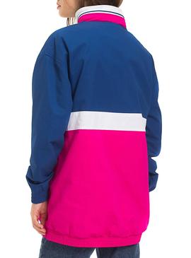 Canguro Tommy Jeans Colorblock Rosa Mujer