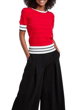 Jersey Naf Naf Troquelados Rojo Para Mujer