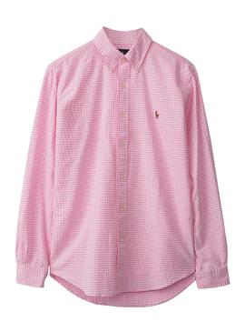 Camisa Polo Ralph Lauren Vichy Rosa para Hombre
