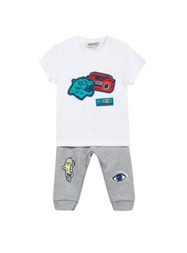 Conjunto Kenzo Fou Marl Gris Niño