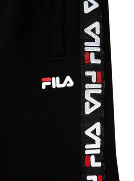 Bermudas Fila Tappen Negro Para Niño