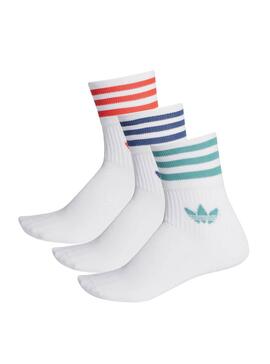 Pack Calcetines Adidas CRW Blanco Niño y Niña