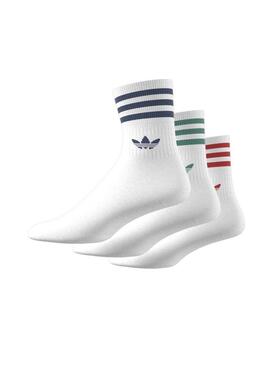 Pack Calcetines Adidas CRW Blanco Niño y Niña