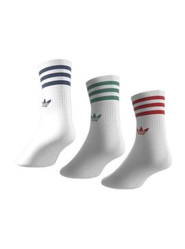 Pack Calcetines Adidas CRW Blanco Niño y Niña