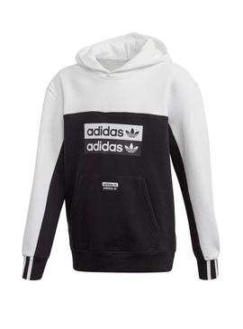 Sudadera Adidas Hoodie Negro Blanco Niño y Niña